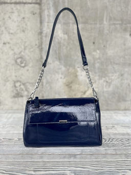 Женская лаковая сумка через плечо с тремя отделениями 8721-3 Блу - Sergio valentini фото 2