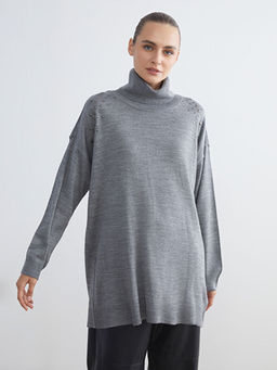 Bal?k?? Yaka Kad?n Triko Kazak