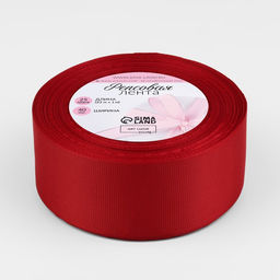 Лента репсовая, 40 мм, 23±1 м, тёмно-красная №33