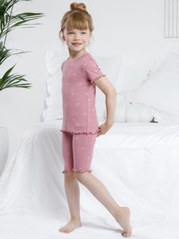 К 1632/пепельная роза,маленькие листья пижама для дев - Crockid фото 3