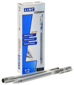 Цена за 2 шт. Ручка гелевая Linc COSMO 0,5 мм черная, круглый корпус