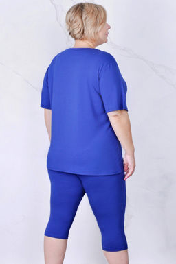 Арт. 5624 Костюм с бриджами 50-58 (5 шт) Цвет:верх- ультрамарин, низ- ультрамарин