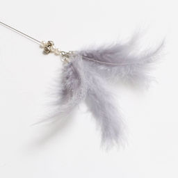 Дразнилка Мягкое воспоминание с перьями и бубенчиками, 60 см - Пижон фото 3