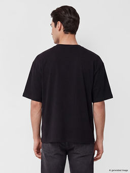 Relax Fit %100 Pamuk Basic Erkek Ti??rt
