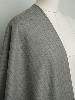 Шерсть костюмная Елочка-полоска цв.серо-бежевый с зеленым оттенком, ш.1.55м, шерсть-65%, п/э-35% - Купава фото 13