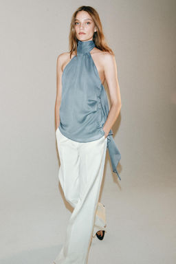 TOP HALTER ASIM?TRICO ZW COLLECTION / Gris azul
