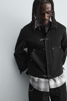 RELAXED FIT FIREMAN CLASP JACKET - Zara фото 4