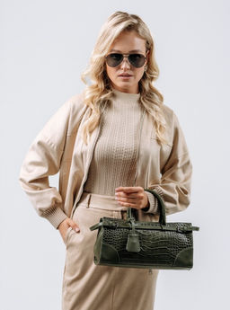 Сумка Lanotti CROCO LINE 8346/зеленый