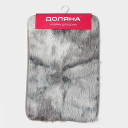 Коврик Доляна Пушистик, 40?60 см, серый  фото 7