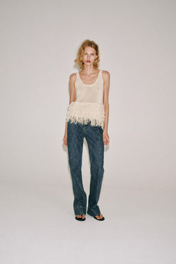 TOP PUNTO FLECOS / Crudo - Zara фото 3