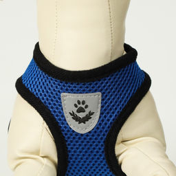 Комплект амуниции с мягкой шлейкой и светоотражающей нашивкой, L, ОШ 33 см, ОГ 36-48 см, синий 76143 - Пижон фото 6