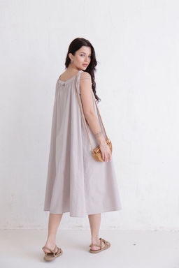 Платье хлопковое светло-серое - Martichelli фото 4