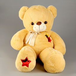 Мягкая игрушка Мишка, со звёздочками, 80 см, бежевая