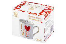 Кружка 310 мл 12*8,5*9 см LOVE NEW BONE CHINA - Elan gallery фото 21