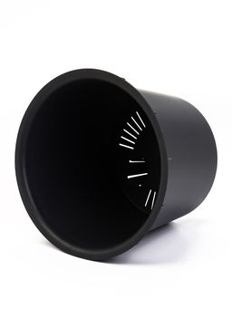 Кашпо для цветов «Микрит», 1 л, d=15 см, h=14 см, со вставкой, пластиковое, серое