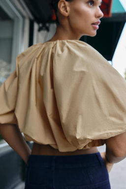 POPLIN BALLOON TOP - Zara фото 14