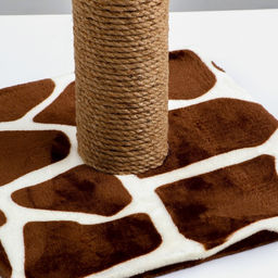 Когтеточка с высоким и толстым столбиком, сизаль, 35×35×82 см, микс цветов