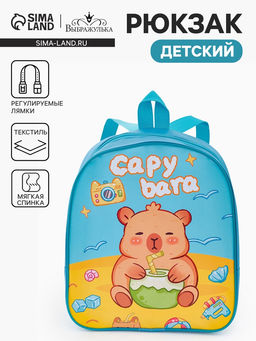 Рюкзак детский Выбражулька, на молнии, размер 27?10?30 см, голубой