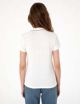 Ekru Slim Fit Basic Ti__rt