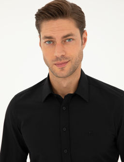 Siyah Slim Fit Arm_rl_ Uzun Kollu G_mlek