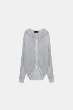 SUDADERA CAPUCHA PUNTO HILO METALIZADO / Plata - Zara фото 2