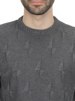 G636 GRAY Джемпер мужской (100% шерсть) - Fashion фото 6