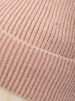 Шапка жен. шерсть+нейл+акр+люр LB-D77103 dirty pink