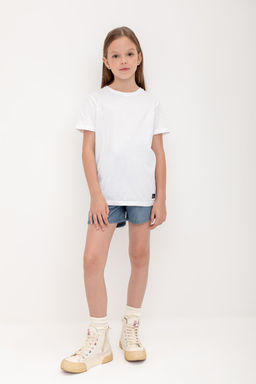 Шорты Crockid ТК 40041 для девочки джинсовые  фото 5