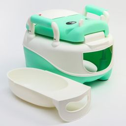 Горшок детский Бегемотик, цвет белый/зеленый - Simaland фото 8