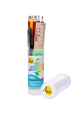 Лео Учись Набор канцелярских принадлежностей в тубусе 13 пред. LNPER-13 2 шт. ( в тубусе )