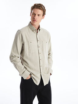 Regular Fit Uzun Kollu Gabardin Erkek G?mlek