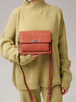 Сумка кросс-боди Deboro 30301 кирпич