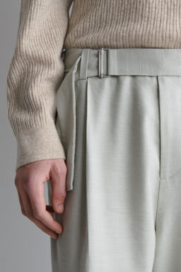 PANTAL?N WIDE LEG CON CINTUR?N EN MEZCLA DE LINO - H&m фото 4