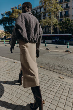 HOUNDSTOOTH QUILTED BOMBER JACKET - Zara фото 6