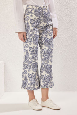 Cok Renkli Etnik Desenli Normal Bel Culotte Jeans TWOSS25JE00247 - Trendyolmilla фото 4