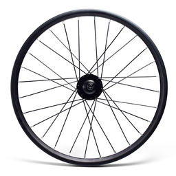 Колесо велосипедное 20" заднее в сборе, алюминий, под трещ, диск 6-болт, без гаек