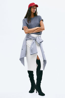 Falda de tubo en sarga