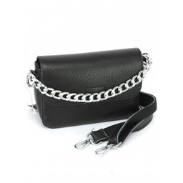 Сумка женская натуральная кожа JRP-99111, 3отд, плечевой ремень, черный 263445