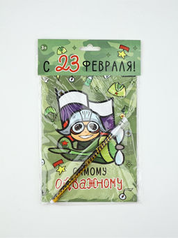 Подарочный набор, анкета для мальчиков и ручка «23 февраля! Пилот»