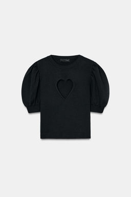 KNIT JUMPER WITH HEART CUT-OUT - Zara фото 6