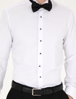 Beyaz Slim Fit Smokin G_mlek