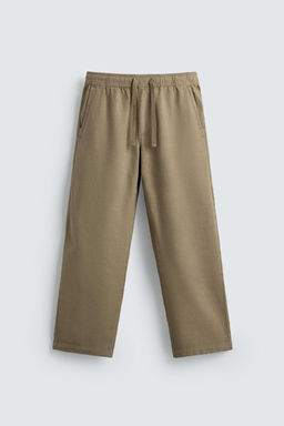 PANTAL?N RELAXED FIT ESTRUCTURA / Tostado - Zara фото 7