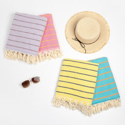 Пештемаль Полосы 100х180 см, розовый - Lovelife фото 5