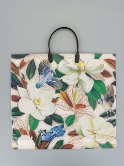 Цена за 10 шт. Пакет "Прятки в цветах", полиэтиленовый с пластиковой ручкой, 38 х 34 + 3 см, 90 мкм