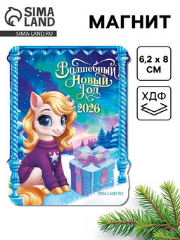 Цена за 3 шт. Магнит на холодильник Волшебный новый год