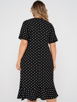 Платье 0421-1 черный нюд