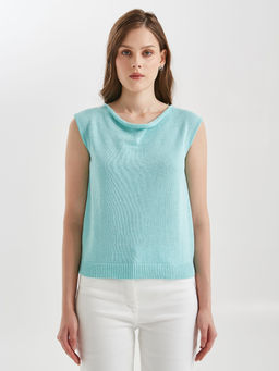 Блузка вязаная без рукавов - Stilla фото 3