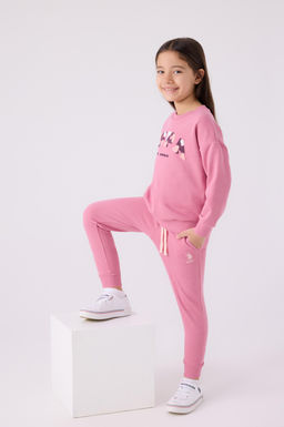 Розовый пижамный комплект для девочки Неожиданная скидка в корзине - U.s. polo assn фото 3