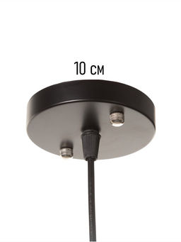 Светильник потолочный BayerLux Margarethe, 1×40 Вт, Е27, черный/золото, 35×35×36 см