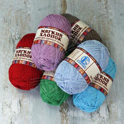 Мягкий хлопок пряжа Россия КТ 70%хлопок 30%нейлон 10х100г/220м